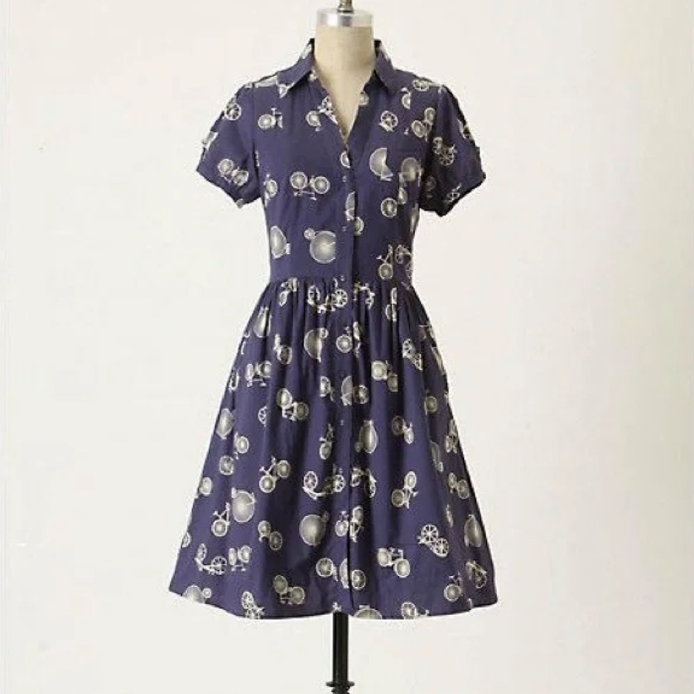 Anthropologie Bicycle Shirt Dress